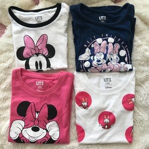 COMBO- Disney Set of 4 T shirts size 3-4 Minnie and Daisy